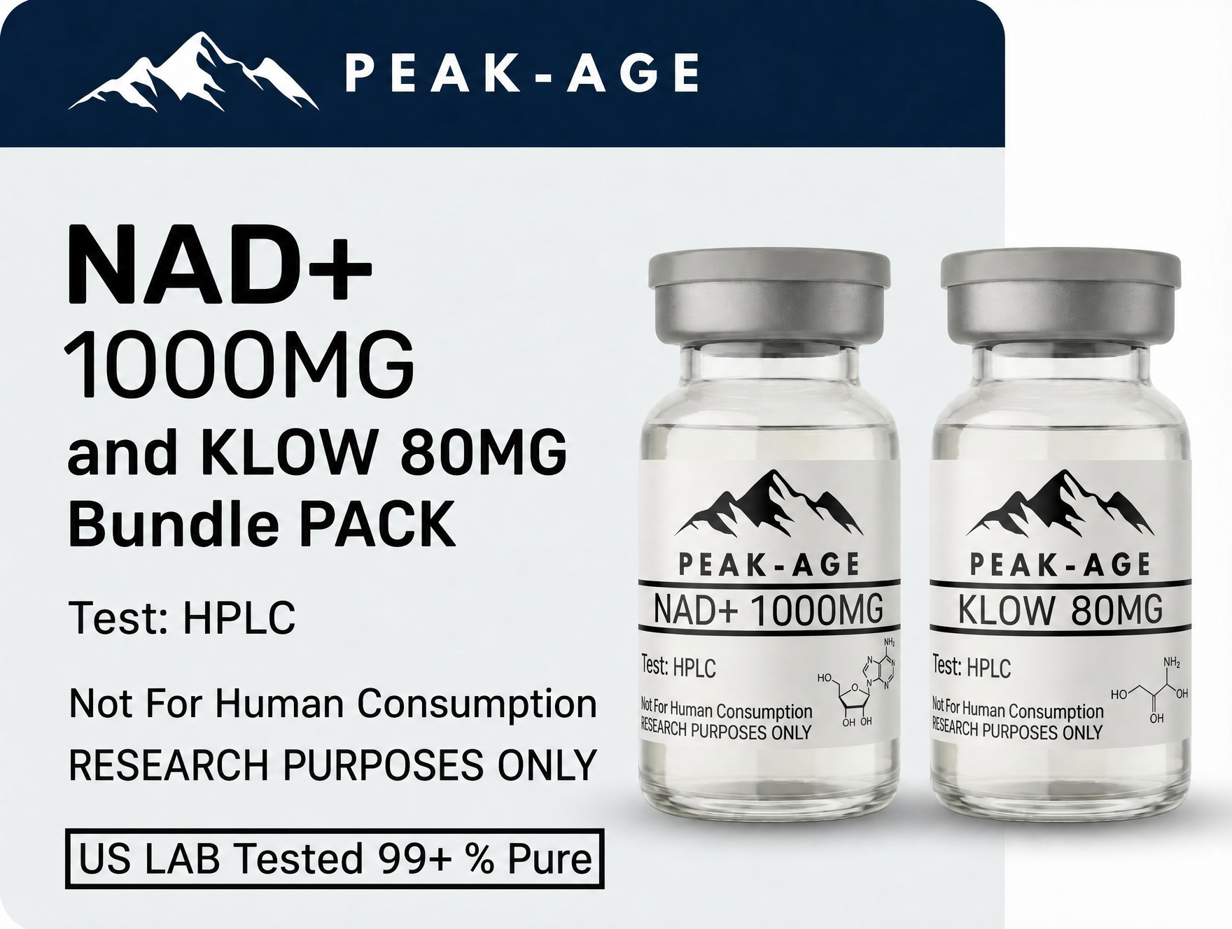 NAD + 1000 MG and KLOW 80 MGBundle Pack