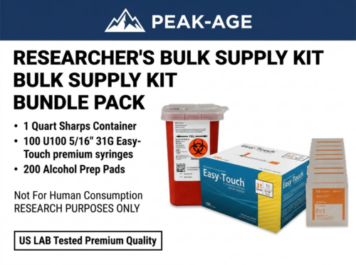 Supply Bundle Pack 100 Easy Touch Syringes, 1 Quart Sharps Disposal Container, 200 Prep pads