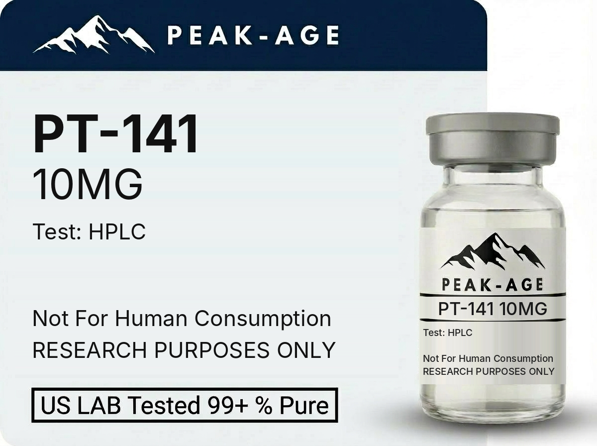 Peak-Age PT-141 10MG research peptide vial